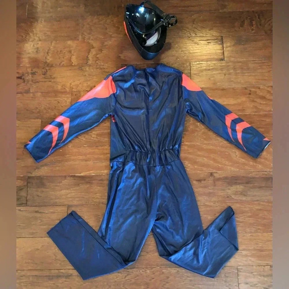 Black Spider Man Miles Morales Costume with premium Mask Kids Size 8 - Picture 8 of 8